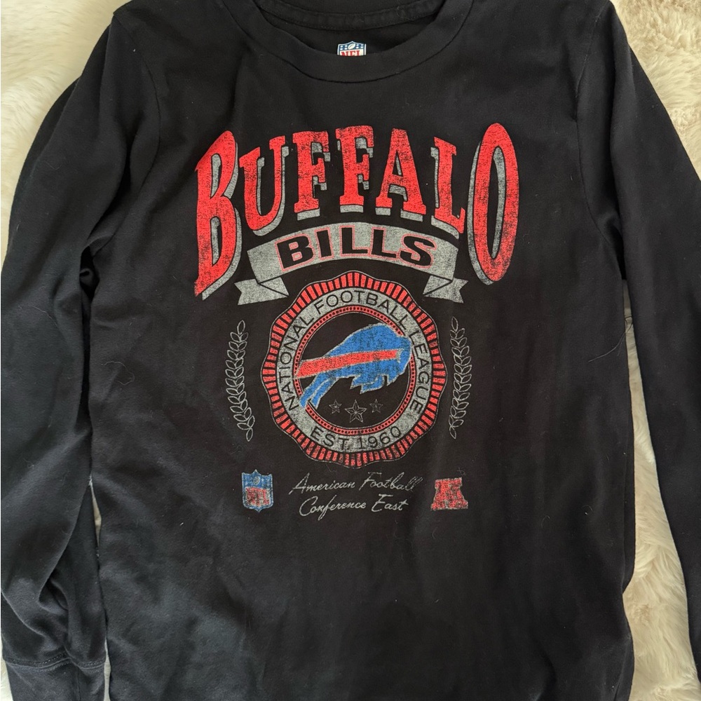 Kids Buffalo Bills NFL Long Sleeve T-Shirt Size 9 10 American Football
